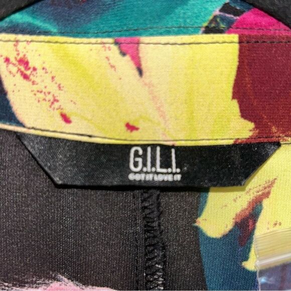 New, G.I.L.I Got It Love It Floral Print Long Sleeve Open Front Long Duster GILI - Picture 10 of 13